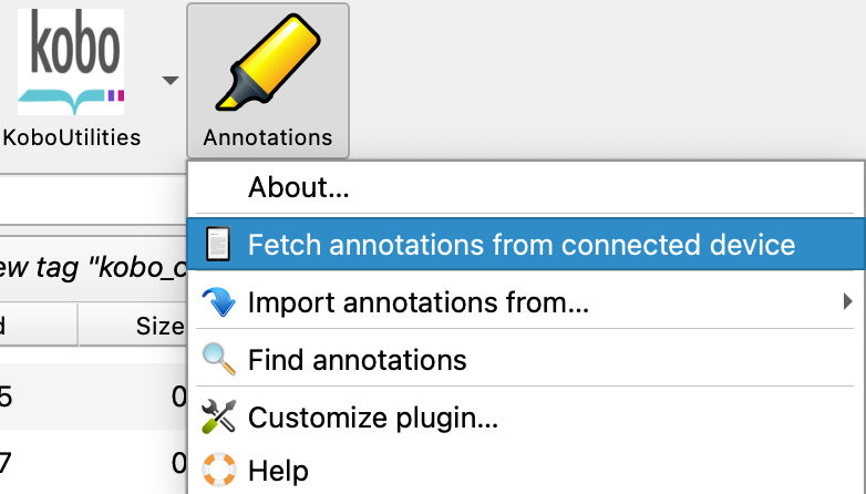 Fetch annotations from connected device